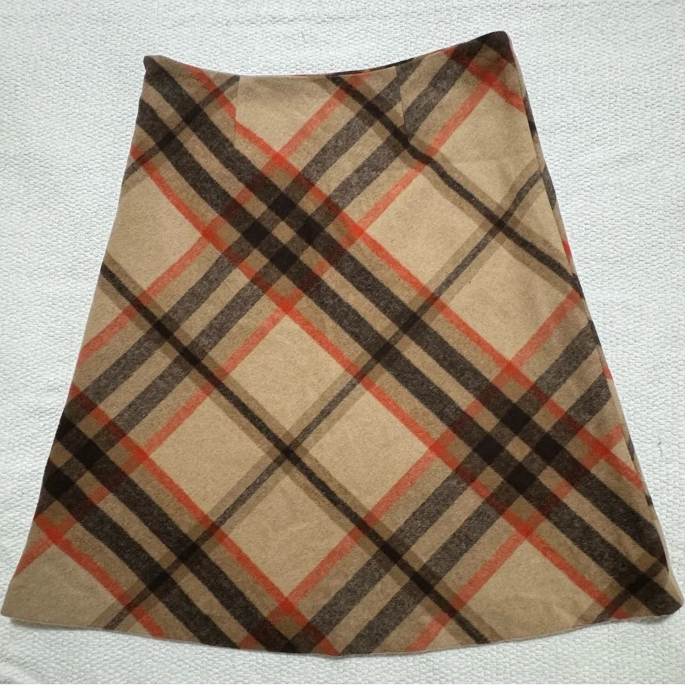 Chadwicks of Boston Size 8 Wool Blend Plaid Lined A-Line Skirt - Picture 11 of 11